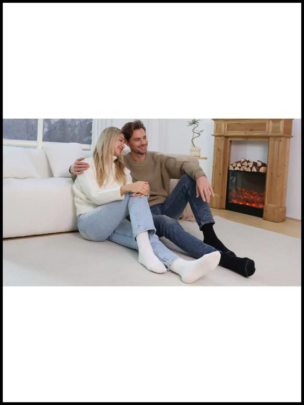 Men's Thermal Winter Crew Socks 5 Pair Pack Cushioned Boot Socks for Hiking